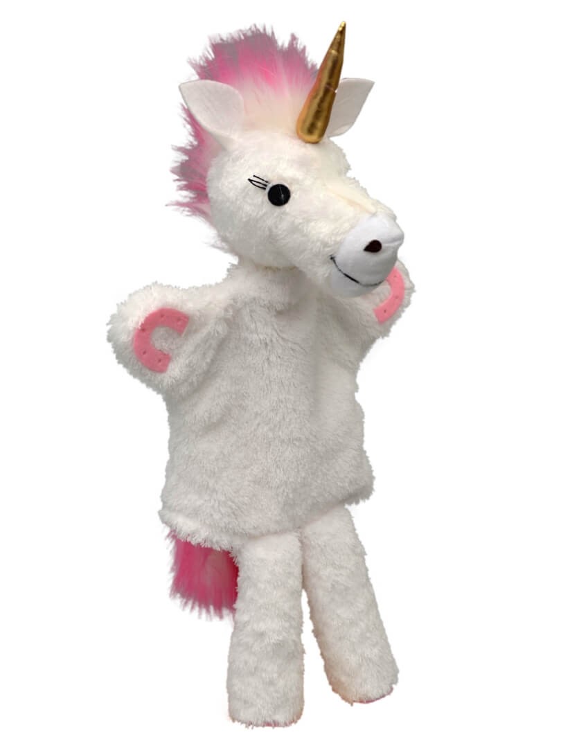 Handpuppe Einhorn, 33cm, Handpuppe mit Beinen von munabo