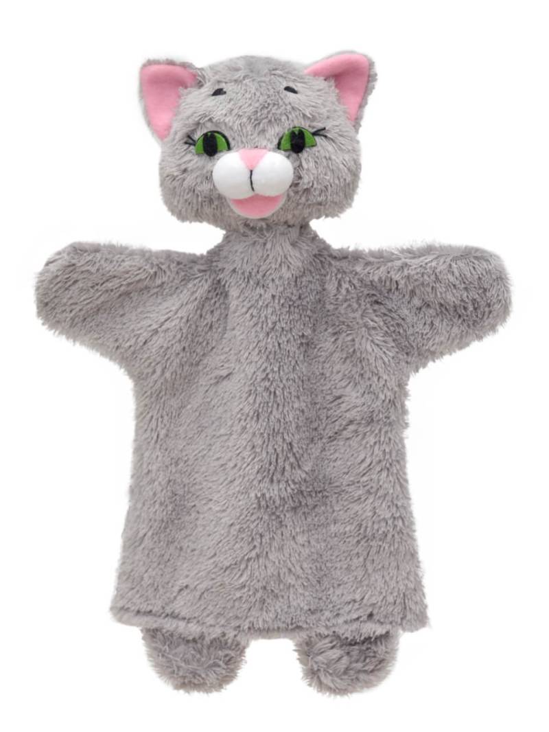 Handpuppe Kätzchen grau, 26cm - Plüschhandpuppe von munabo