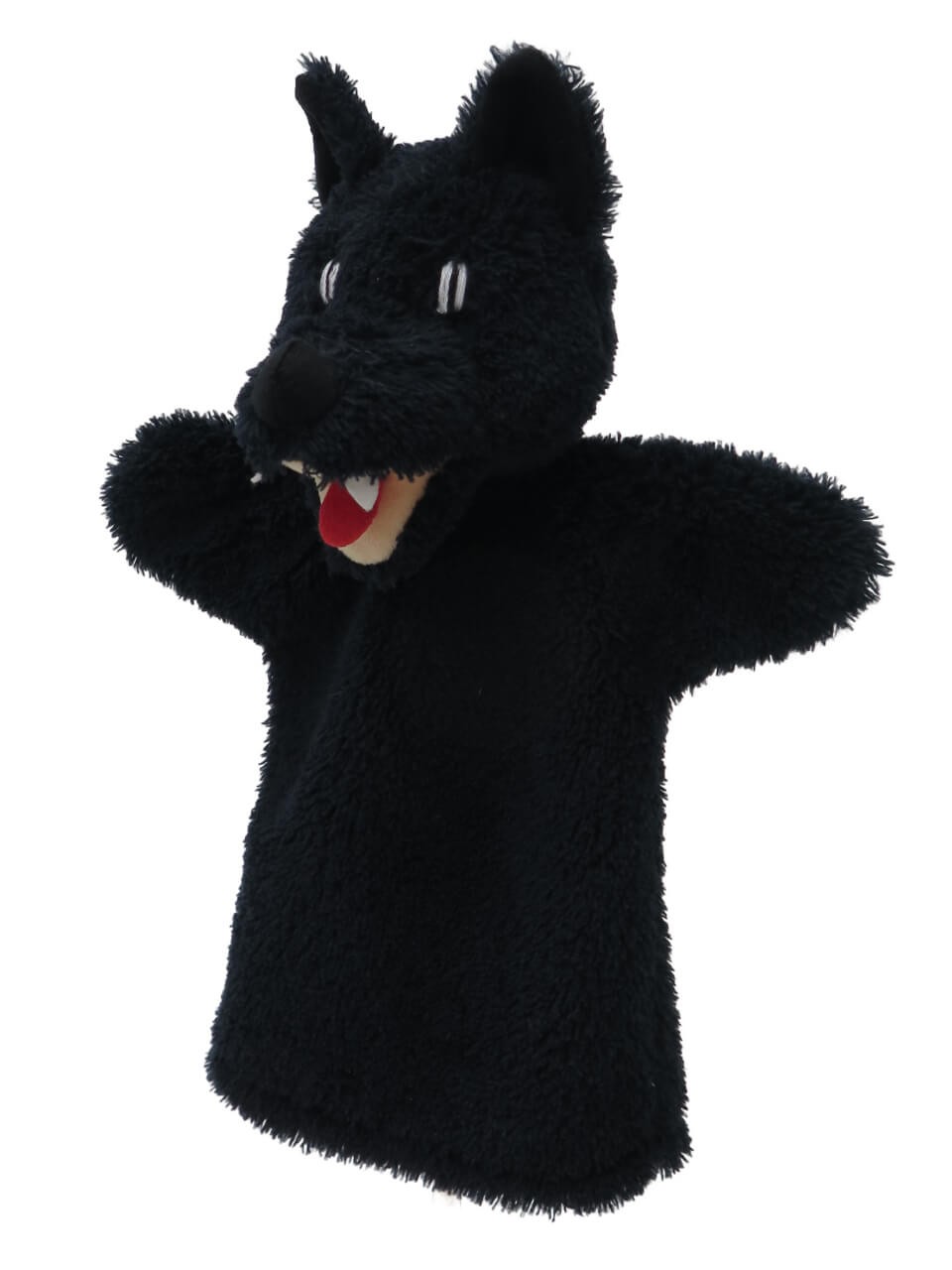 Handpuppe Wolf schwarz, 28cm, ohne Beine von munabo