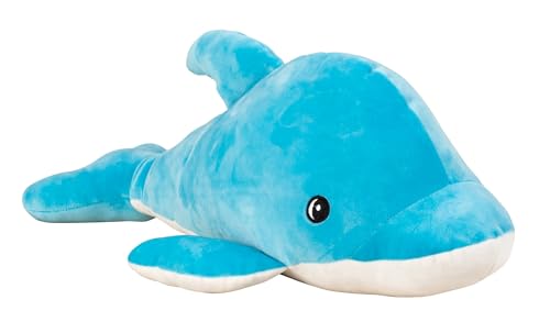 mucHome Kuscheltier Plüschtier, super weich, Spandex Bezug, Schmusetier, flauschig (Delfin 55cm) von mucHome