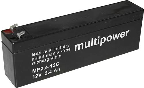 Multipower PB-12-2,4-4,8 MP2,4-12C Bleiakku 12V 2.4Ah Blei-Vlies (AGM) (B x H x T) 178 x 66 x 34.5mm von MULTIPOWER