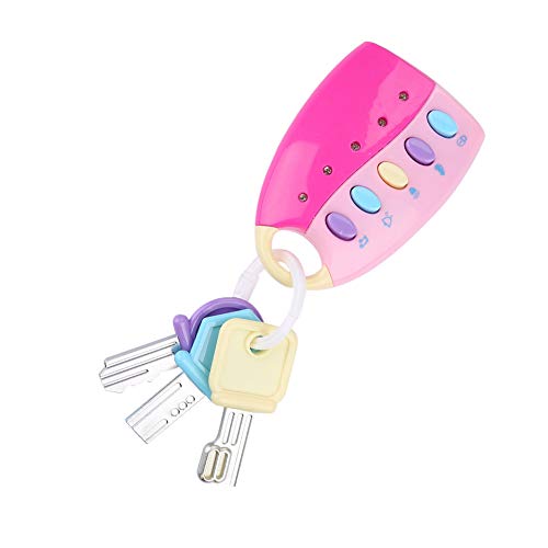 mumisuto Babyspielzeug Smart Key Fernbedienung Autosteuerung Musikalisches Rollenspiel Batteriebetrieben 3,9 x 2,4 Zoll für Kindererziehungsspielzeug(Rosa) von mumisuto