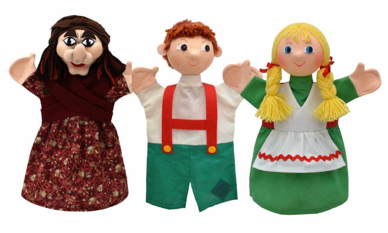 Handpuppenset, Hänsel,Gretel und Hexe von munabo