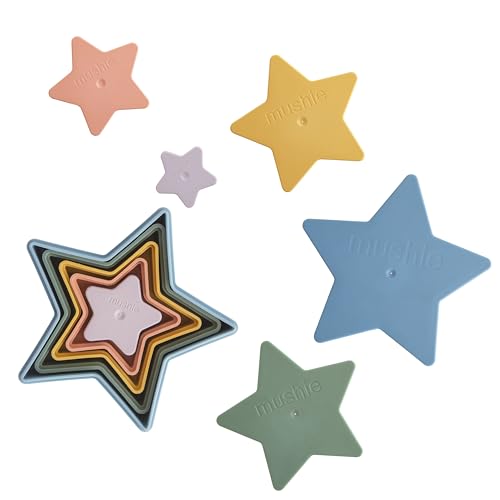 mushie Nesting Stars Spielzeug | Made in Denmark (Retro) von mushie