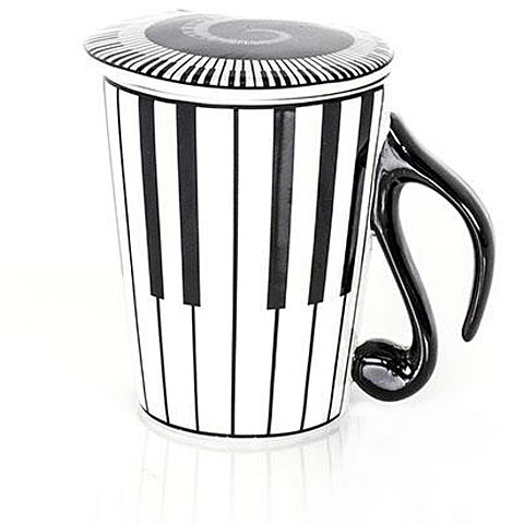 Musicwear Keyboard Mug and Lid Kaffeetasse von Musicwear