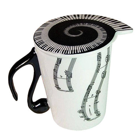 Musicwear Vertical Music Notes Mug Kaffeetasse von Musicwear