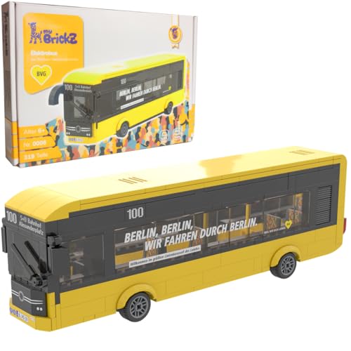 my BrickZ 0006 Berliner Verkehrsbetriebe BVG Bus Set 319 Bausteine Klemmbausteine Bricks Bauspielzeug Fahrzeug Auto von my BrickZ