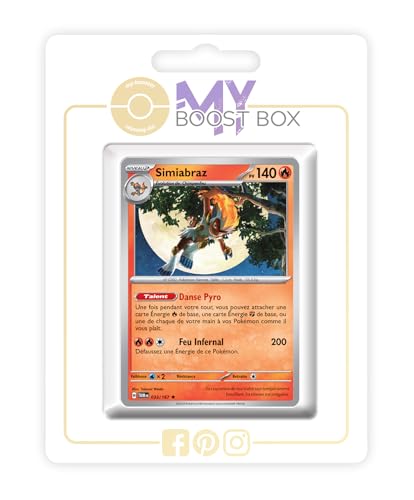 Simiabraz (Panferno) 33/167 Holo oder Reverse (zufällig) - Myboost X Écarlate et Violet 6 - Mascarade Crépusculaire Box mit 10 französisch Pokémon-Karten von my-booster