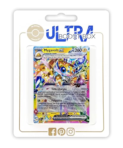 my-booster SV07-FR24-UB-051 Mygavolt ex (Voltula ex) 051/142 Terakristall-Myboost X, Écarlate et Violet 7 Couronne Stellaire, Box mit 10 französisch Pokémon-Karten von my-booster