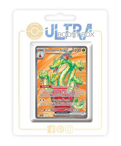 my-booster SV07-FR24-UB-156 Pomdorochi ex (Hydrapfel ex) 156/142 Geheimer Full Art-Myboost X, Écarlate et Violet 7 Couronne Stellaire, Box mit 10 französisch Pokémon-Karten von my-booster