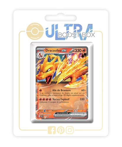 my-booster SV07-FR24-UB-SV161 Dracaufeu ex (Glurak ex) SV161 Myboost X, Écarlate et Violet 7 Couronne Stellaire, Box mit 10 französisch Pokémon-Karten von my-booster