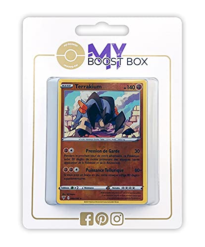 my-booster SWSH04-FR24-MB-092 Terrakium 092/185 Wendbare Holo-Myboost X Epée et Bouclier, 4 Voltage Éclatant, Box mit 10 französisch Pokémon-Karten von my-booster