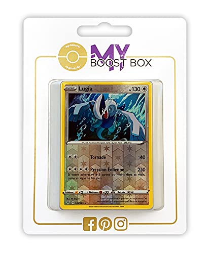 my-booster SWSH04-FR24-MB-132 Lugia 132/185 Holo oder Reverse (zufällig) -Myboost X Epée et Bouclier, 4 Voltage Éclatant, Box mit 10 französisch Pokémon-Karten von my-booster