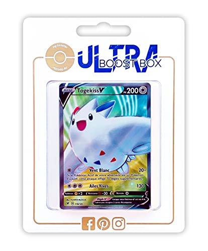 my-booster SWSH04-FR24-UB-178 Togekiss V 178/185 Full Art-Ultraboost X Epée et Bouclier, 4 Voltage Éclatant, Box mit 10 französisch Pokémon-Karten von my-booster