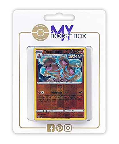 my-booster SWSH06-FR24-MB-077 Triopikeur (Digdri) 077/198 Fließender-Angriff Wendbare Holo, Myboost X Epée et Bouclier 6 Règne de Glace, Box mit 10 französisch Pokémon-Karten von my-booster