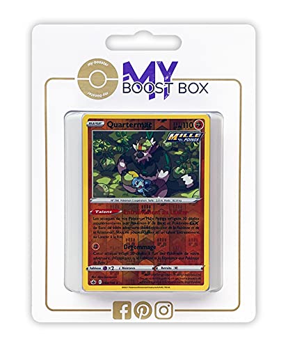 my-booster SWSH06-FR24-MB-088 Quatermac (Quatermak) 088/198 Fließender-Angriff Wendbare Holo, Myboost X Epée et Bouclier 6 Règne de Glace, Box mit 10 französisch Pokémon-Karten von my-booster