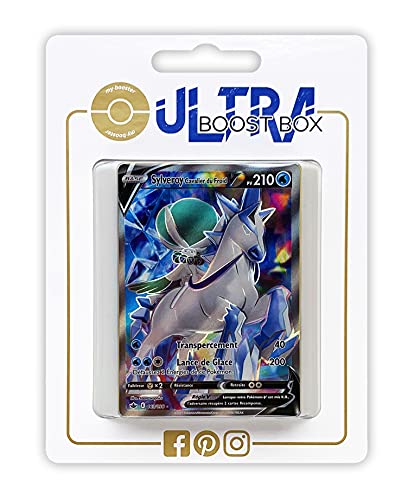 my-booster SWSH06-FR24-UB-163 Sylveroy Cavalier du Froid V (Schimmelreiter-Coronospa V) 163/198 Full Art, Ultraboost X Epée et Bouclier 6 Règne de Glace, Box mit 10 französisch Pokémon-Karten von my-booster