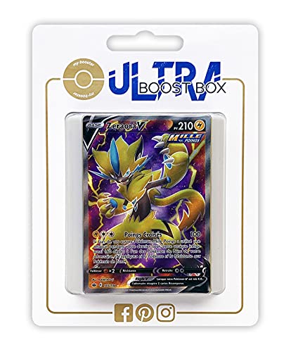 my-booster SWSH06-FR24-UB-165 Zeraora V 165/198 Fließender-Angriff Full Art, Ultraboost X Epée et Bouclier 6 Règne de Glace, Box mit 10 französisch Pokémon-Karten von my-booster