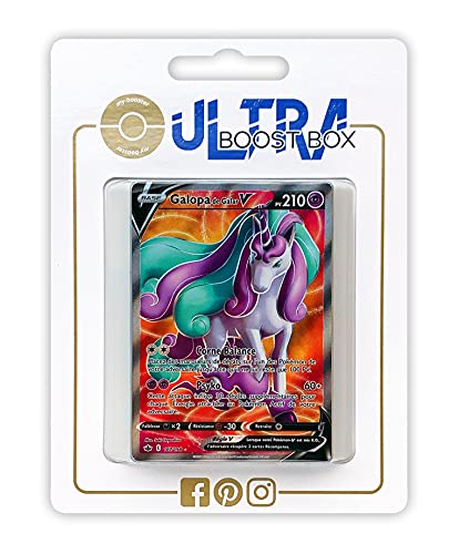 my-booster SWSH06-FR24-UB-167 Galopa de Galar V (Galar-Gallopa V) 167/198 Full Art, Ultraboost X Epée et Bouclier 6 Règne de Glace, Box mit 10 französisch Pokémon-Karten von my-booster