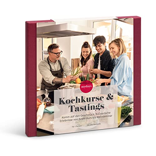 mydays Geschenkbox Kochkurse & Tastings, über 50 Erlebnisse an 400 Standorten, Erlebnis-Gutschein für 1 Person von mydays