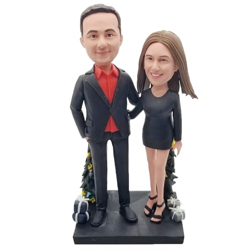 mydedor Custom Bobblehead, personalisierte, vollständig maßgeschneiderte Figur Wackelkopf, zwei Personen Figuren, maßgeschneiderte Portrait-Skulptur für Liebe, Freunde, Paare von mydedor