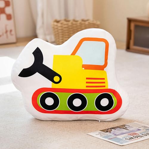 mzDxLy Cartoon Auto Kissen, Kissen, Bagger, Kinder Plüschtiere, Puppengeschenke, Geburtstagsgeschenke, 55CM 3 von mzDxLy