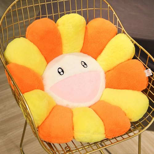 mzDxLy Cartoon Bunny Sunflower Cushion Pillow Plush Sunflower Flower mat Children's Birthday Gift 60CM 1 von mzDxLy