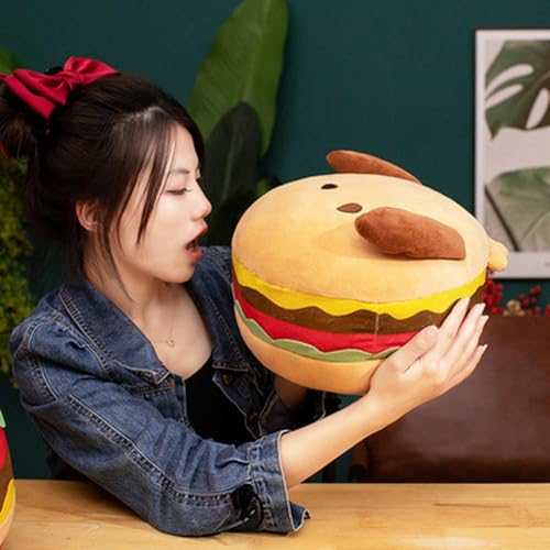 mzDxLy Cartoon Hamburger Plüschtier süße Lebensmittelpuppe weiches Kissen für Mädchen Geburtstagsgeschenk 40cm 1 von mzDxLy