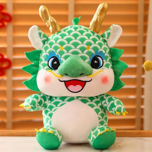 mzDxLy Jahr des Drachen Sternzeichen Maskottchen Drache Puppe Plüschtier Ornament Unternehmen Jahresversammlung Event Geschenke Neujahrsgeschenke Kindergeburtstagsgeschenke 25CM 4 von mzDxLy