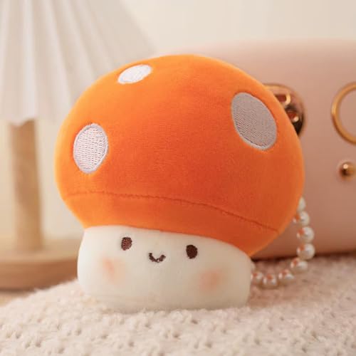 mzDxLy Kawaii Pilz Anhänger Puppe Plüsch Spielzeug Plüsch Pflanze Pilz Perle Schlüsselanhänger für Kinder Mädchen Tasche Dekoration gutes Geschenk Geburtstag 10CM 1 von mzDxLy