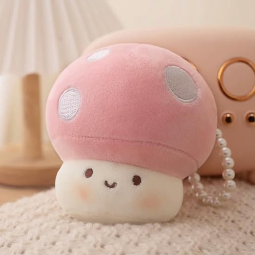 mzDxLy Kawaii Pilz Anhänger Puppe Plüsch Spielzeug Plüsch Pflanze Pilz Perle Schlüsselanhänger für Kinder Mädchen Tasche Dekoration gutes Geschenk Geburtstag 10CM 8 von mzDxLy