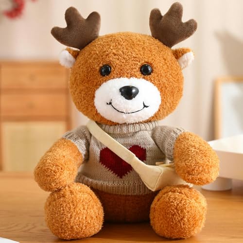 mzDxLy Kreative Weihnachten Hirsch Puppe Weihnachtsdekoration Geschenk Elch Puppe Anhänger Plüschtier Kinder Geburtstagsgeschenk 30CM 5 von mzDxLy