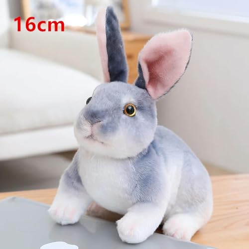 mzDxLy Lebensechte Hase Plüsch Tier Kaninchen Spielzeug Geschenke für Kinder Kawaii Puppe für Kinder 16cm 1 von mzDxLy