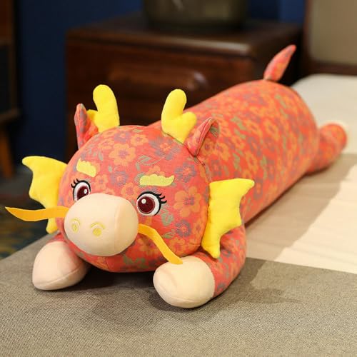 mzDxLy Neu Drache Langes Kissen Jahr des Drachen Kissen Neujahrsgeschenk Kissen Puppe Kinder Geburtstagsgeschenk 100CM 1 von mzDxLy