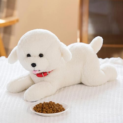 mzDxLy Niedliche Bichon Puppe Puppe Hund Plüsch Spielzeug Kissen Mädchen Kinder Geburtstagsgeschenk 48CM 2 von mzDxLy