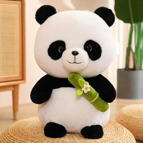 mzDxLy Niedliche Cartoon Panda Plüschtier Tier niedlicher Panda Bär mit Bambus Puppe Wohnkultur Geburtstagsgeschenk für Kinder 25cm 1 von mzDxLy