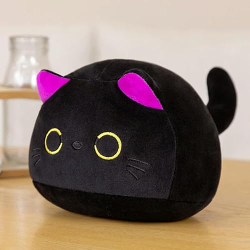 mzDxLy Niedliche Katze Plüsch Kissen Spielzeug Cartoon Tier Puppe Schwarze Katze Nickerchen Matte Weihnachten Geburtstagsgeschenk 25cm 1 von mzDxLy