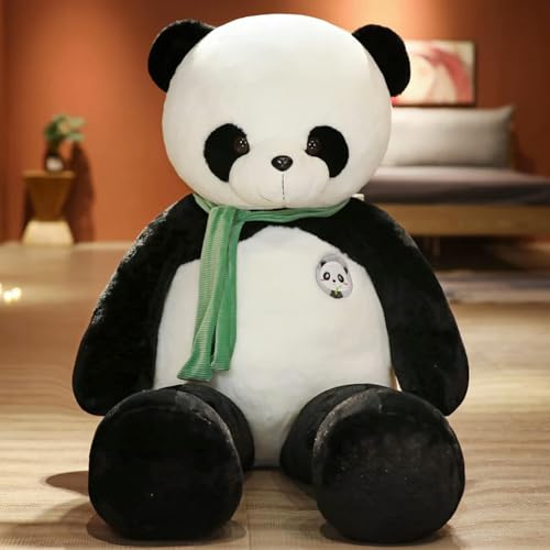 mzDxLy Niedliche Panda Schal Plüschtier Riesentier Panda Plüsch Puppe Weiches Kissen Kinder Geburtstagsgeschenk 100cm 1 von mzDxLy