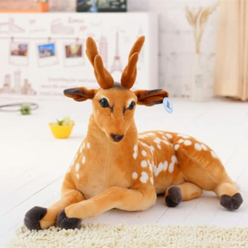 mzDxLy Niedliche Sika Hirsch Plüschtier Kawaii Hirsch Puppe lebensechte Giraffe Plüsch Puppe Geburtstagsgeschenk Wohnkultur 50CM 1 von mzDxLy