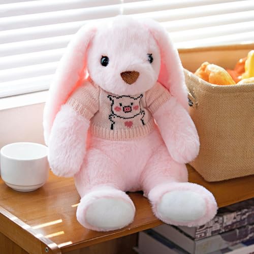 mzDxLy Niedliche langohrige Hasenpuppe Plüschtier Hase Geschenk für Kinder Stoffpuppe Geschenk Kinder Geburtstagsgeschenk 44CM 20 von mzDxLy