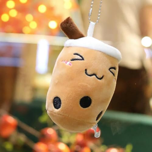 mzDxLy Niedliches Bubble Tea Plüschtier Kawaii Plüschgetränk Milch Tee Tasse geformtes Kissen Schlüsselanhänger Geschenk Geburtstag 12CM 2 von mzDxLy