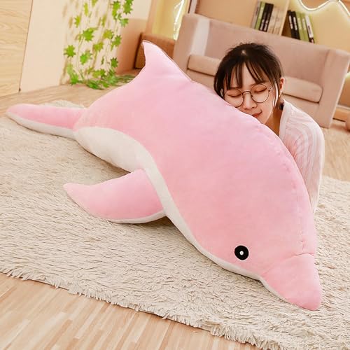 mzDxLy Ozean Plüschtier Delfin große Puppe Puppe Kissen Kinder Geburtstagsgeschenk 120CM 2 von mzDxLy