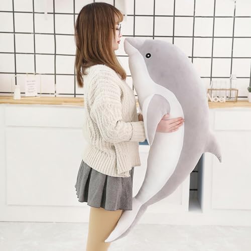 mzDxLy Ozean Plüschtier Delfin große Puppe Puppe Kissen Kinder Geburtstagsgeschenk 120CM 3 von mzDxLy