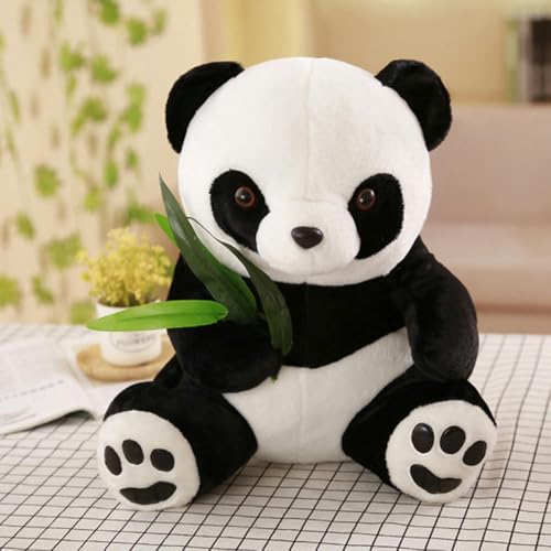 mzDxLy Panda Plüschtier Bambusblatt Panda Tierpuppe für Kinder Geburtstagsgeschenk 18cm 2 von mzDxLy