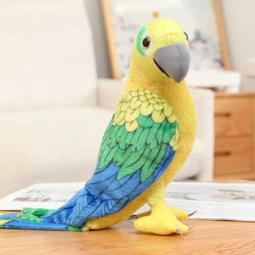 mzDxLy Papagei Plüschtier Plüsch lebensechter Vogel Puppe Kinder Spielzeug Mädchen schönes Geschenk Foto Requisiten Dekoration Geburtstag 38cm 5 von mzDxLy