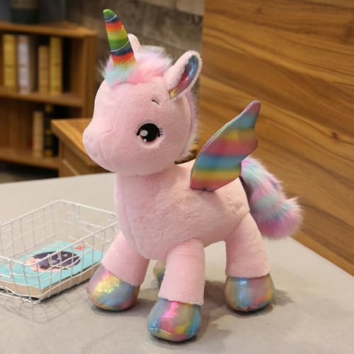 mzDxLy Regenbogen Pferd niedlich Kissen Kissen Mädchen Puppe Puppe Plüsch Spielzeug Kinder Geburtstagsgeschenk 80CM 1 von mzDxLy