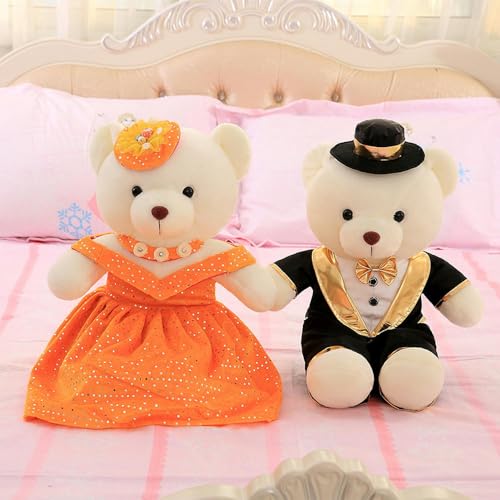 mzDxLy Süßes Brautkleid: Teddybär, Plüschtier, Puppe, Hochzeitspuppe, Hochzeitsgeschenk, Kind, Geburtstagsgeschenk, 80cm 5 von mzDxLy