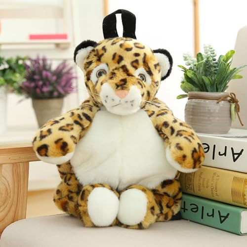 mzDxLy Tier Plüsch Spielzeug Schultasche Rucksack Leopard für Kinder Giraffe Tiger Schultasche Geburtstagsgeschenk 40CM 7 von mzDxLy