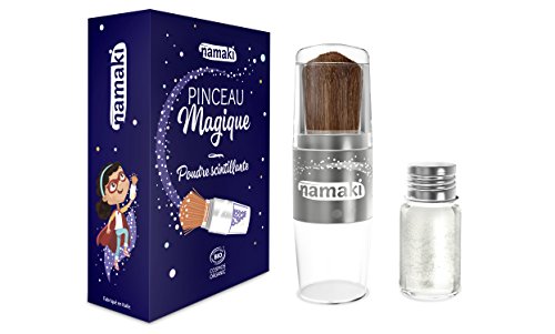 Namaki - Glitzerpulver und magischer Bio-Pinsel, 110024, silberfarben von namaki