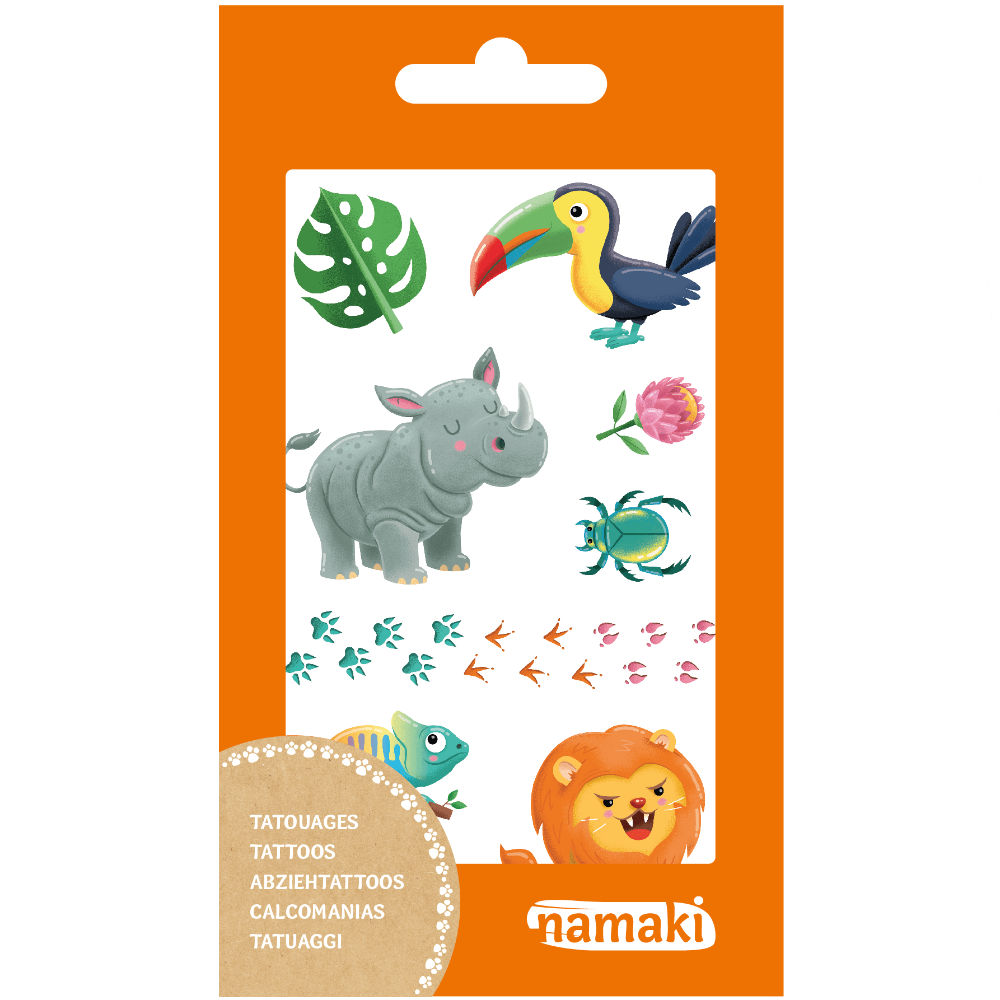 namaki - Kinder Abziehtattoos Wilde Tiere von namaki